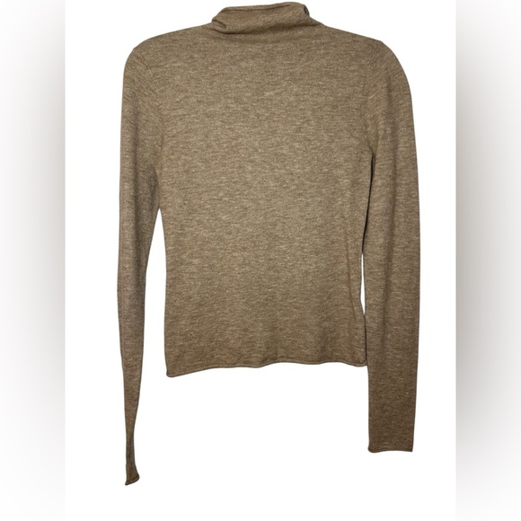Small Wilfred Light Brown Wool Cashmere Long Sleeve Sweater - Picture 1 of 4